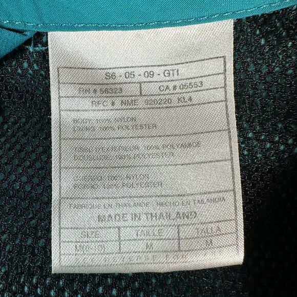 Vintage 90s Nike Womens Size Medium Teal Hooded 1/4 Zip Windbreaker Jacket Coat - Picture 10 of 11